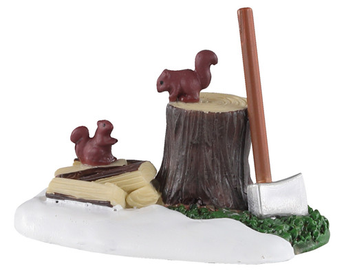 04730 - Axe and Logs - Lemax Misc. Accessories