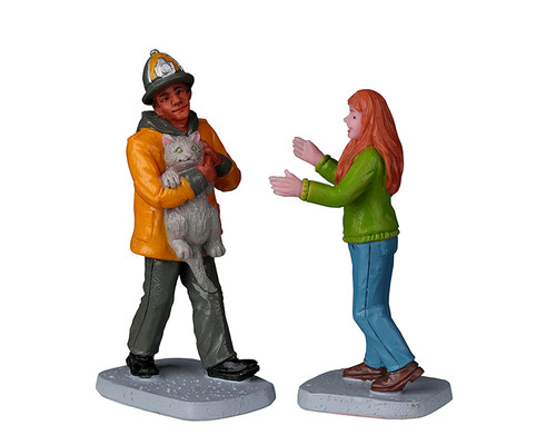 22120 - My Hero!, Set of 2 - Lemax Christmas Village Figurines