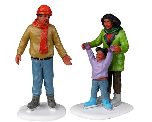 22125 - Family Ice Follies, Set of 2 - Lemax Christmas Village Figurines