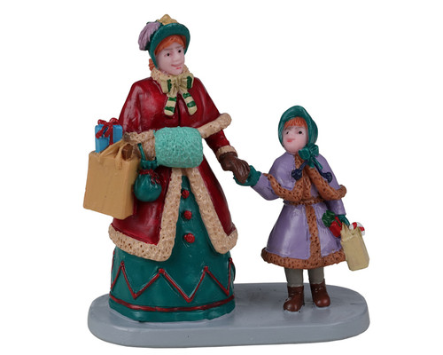 22142 - Holiday Shopping with Mum - Lemax Christmas Village Figurines
