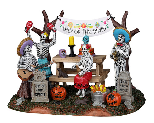 23583 - Day of the Dead Party - Lemax Spooky Town Halloween Village Accessories