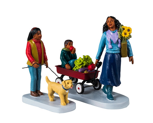 42335 - Farmer's Market Saturday, Set of 2 - Lemax Christmas Village Figurines