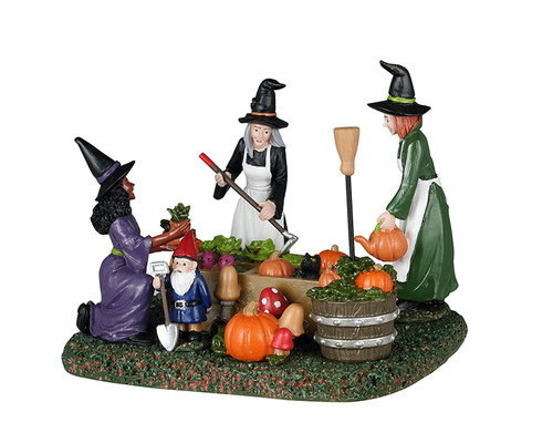 43704 - Witches' Community Garden - Lemax Spooky Town Accessories