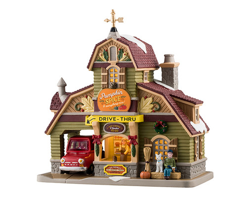 45241 - Pumpkin Spice & Everything Nice Coffee Shop - Lemax Christmas Village Harvest Crossing