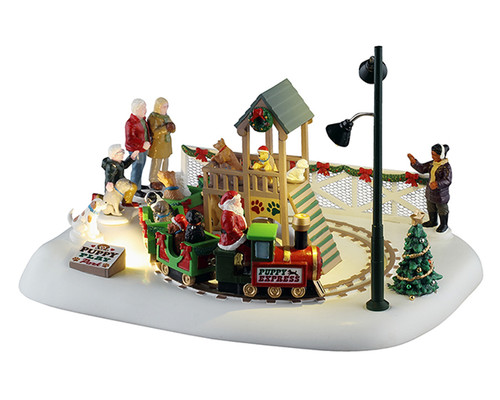 54456 - Puppy Play Park, Battery-Operated (4.5-Volt) - Lemax Table Pieces