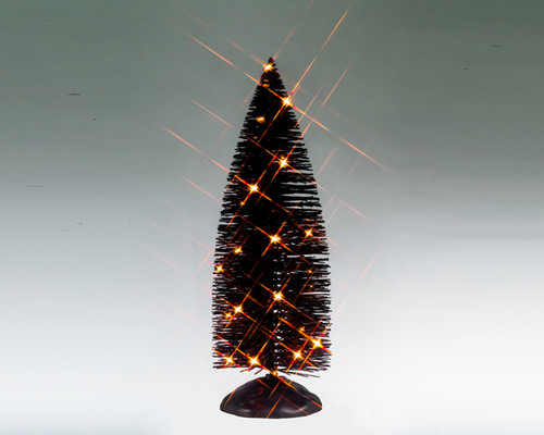 54518 - Black Bristle Tree with Orange Lights, Battery-Operated (4.5-Volt) - Lemax Spooky Town Accessories