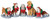 32138 - Christmas Pooch, Set of 5  - Lemax Christmas Village Figurines