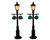 74231 - Old English Lamp Post, Set of 2, Battery-Operated (4.5v) - Lemax Misc. Accessories