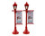 34091 - North Pole Lamppost, Set of 2, Battery-Operated (4.5-Volt) - Lemax Misc. Accessories