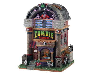15726 - Zombie Records, with 4.5v Adaptor (Aa) - Lemax Spooky Town