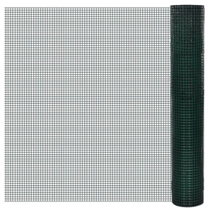 Chicken Wire Fence Galvanized with PVC Coating 32.8'x3.3'Green A949-140433