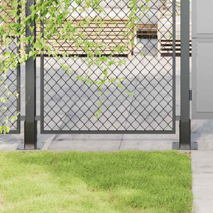  Post Bases Square 12 pcs Anthracite 2.80x2.80" Powder-coated Steel A949-42000025
