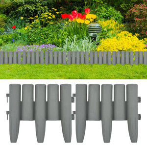  Lawn Edgings 36 pcs Gray 393.7" PP A949-48621