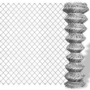 Chain Link Fence Galvanised Steel 82.0x3.3'Silver A949-141491