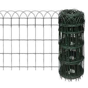  Garden Border Fence Powder-coated Iron 82'x2.1' A949-141074