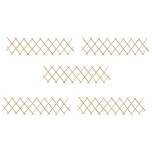  Trellis Fences 5 pcs Firwood 70.9"x11.8 A949-47239