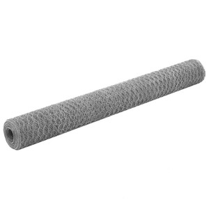  Chicken Wire Fence Galvanized Steel 82'x3.9'Silver A949-143324
