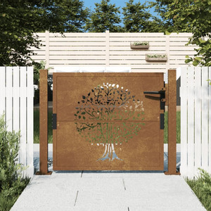  Garden Gate 39.4x29.5" Corten Steel Tree Design A949-153160