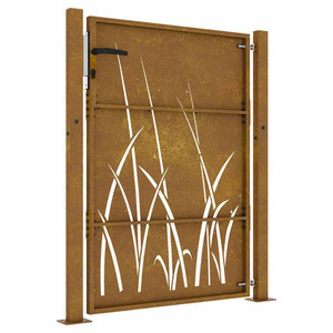  Garden Gate 39.4x59.1" Corten Steel Grass Design A949-153229
