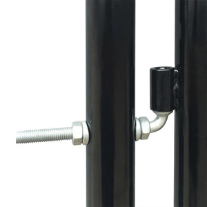  Black Single Door Fence Gate 39.4x29.5 A949-141684