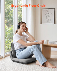 Floor Chair, 5 Adjustable Positions Folding Floor Gaming Chair with Ergonomic Back Support, Sturdy  E415-DBYHSRJGXKWFXL4N4001V0