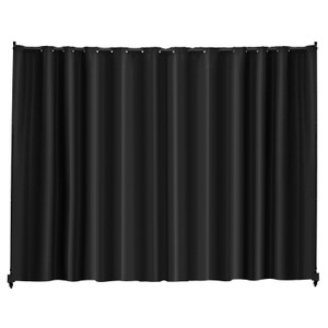Room Divider, Portable Panel Room Divider with Wheels Curtain Divider Stand, Freestanding Room Divi E415-BLPF96120INCYUPD6V0