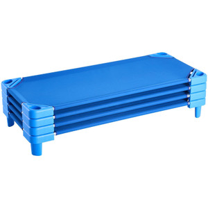 Stackable Kiddie Cot, Pack of 4,  Portable Toddler Nap Cots, Standard Size 52" L x 23" W Daycare Co E415-ETWSDCJXBZCZU4JG0V0