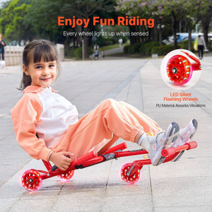 Ride on Scooter 132 lbs Swing Side-to-Side for Amazing Riding Red, for Ages 4+, Powered by Zig-Zag  E415-ETYBCJYKHS00IWYAF002V0