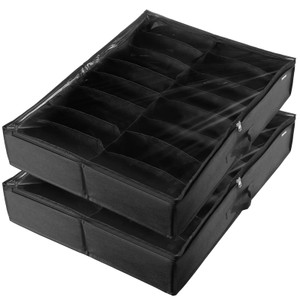 Under Bed Shoe Storage Organizer, Set of 2, Total 32 Compartments, Underbed Shoes Closet Storage So E415-CDXSNHS00000KOEBNV0