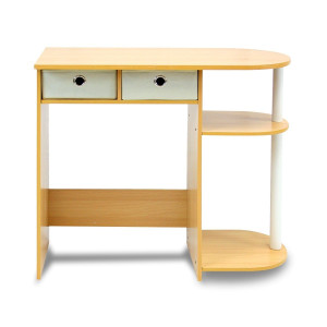 Home Office Laptop Computer Desk Table in Beech Ivory Q280-FGFHLDBI5607