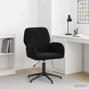 Swivel Desk Chair 21.26 x 21.65 x 35.43 in Black Velvet A949-42034349