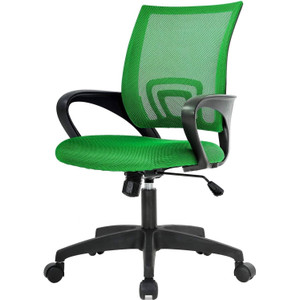 Green Modern Mid-Back Ergonomic Mesh Office Desk Chair with Armrest on Wheels Q280-GHLCAOB4091925843