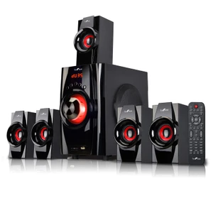 beFree Sound 5.1 Channel Surround Sound Bluetooth Speaker System- Red D970-BFS-410
