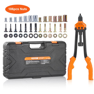  16" Rivet Nut Tool, Labor-Saving Rivnut Tool Kit with 13PCS Metric & SAE Mandrels, 186PCS Rivet Nu E415-MLMQWSBS16YC3FC0WV0
