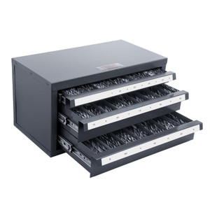  Drill Bit Dispenser Cabinet, Three-Drawer Drill Bit Organizer Cabinet for 1mm to 13mm, Steel Drill E415-ZTFPGJX1MMD1B8D3JV0