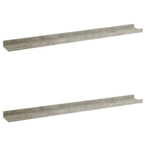 Wall Shelves 2 pcs Concrete Gray 31.5"x3.5"x1.2 A949-326701