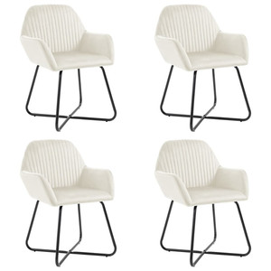 Dining Chairs 4 pcs Cream Velvet A949-277013