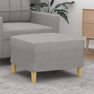 Footstool Light Gray 23.6"x19.7"x16.1" Fabric A949-349263