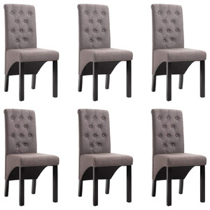 Dining Chairs 6 pcs Taupe Fabric A949-277261