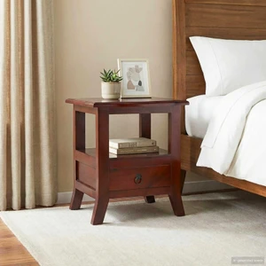 | Bedside Cabinet | with Drawer Brown 15.75 x 15.75 x 17.91 in A949-42009932