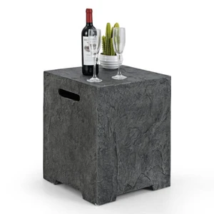 Propane Tank Cover Table Outdoor Gas Tank Storage Hideaway Cover - Color: Gray D681-NP12083