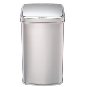 Silver 13-Gallon Stainless Steel Kitchen Trash Can with Motion Sensor Lid Q280-SIWP6177