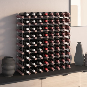 Wine Rack for 72 Bottles Brown Solid Wood Pine A949-340894