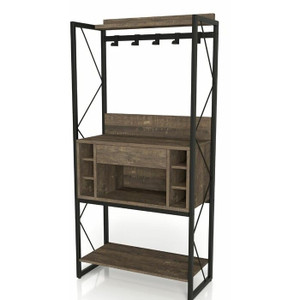 Farmhouse Oak Iron Baker's Wine Storage Rack Q280-FOIBW1488