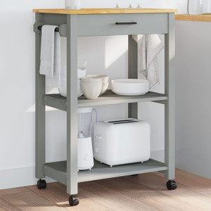  Kitchen Trolley MONZA 23.6"x15.7"x34.8" Solid Wood Pine A949-376095