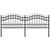  Garden Fence with Spear Top Black 94.5"x29.5" Powder-coated Steel A949-151084