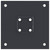  Post Bases Square 12 pcs Anthracite 1.81x1.81" Powder-coated Steel A949-42000019