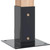  Post Bases Square 4 pcs Anthracite 2.80x2.80" Powder-coated Steel A949-42000024