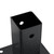  Post Bases Square 4 pcs Anthracite 2.80x2.80" Powder-coated Steel A949-42000024