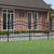  Garden Fence with Spear Top Black 94.1"x39.4" Powder-coated Steel A949-151080